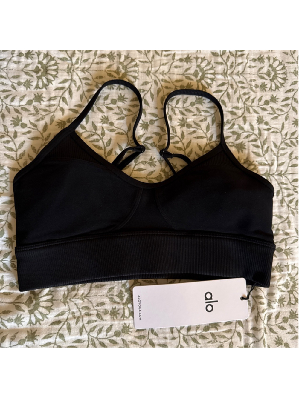 Alo Yoga Alosoft Head Start Bra Black XS